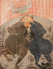 (L'Acrobate by Graciela Rodo Boulanger Lithograph Framed