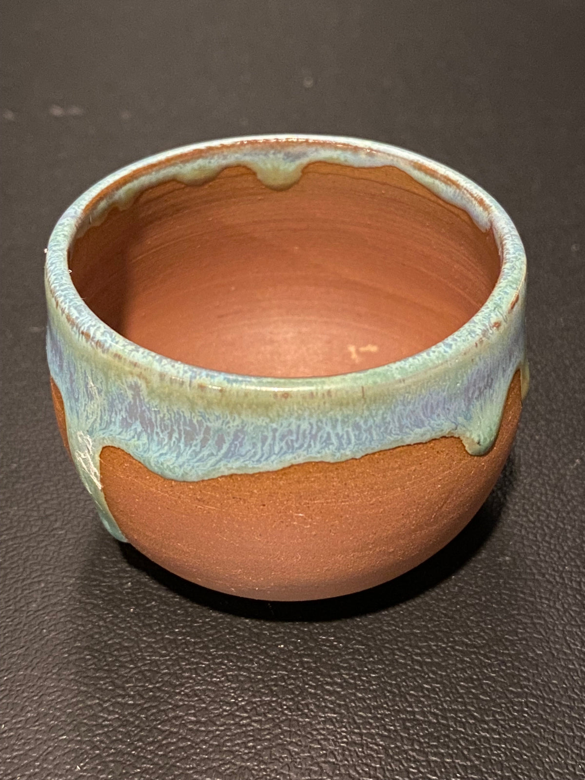 Small Blue Glazed Catchall by Larry Manning
