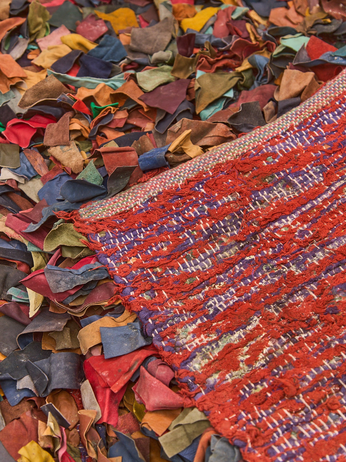 Vintage leather Rug