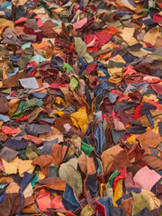 Vintage leather Rug