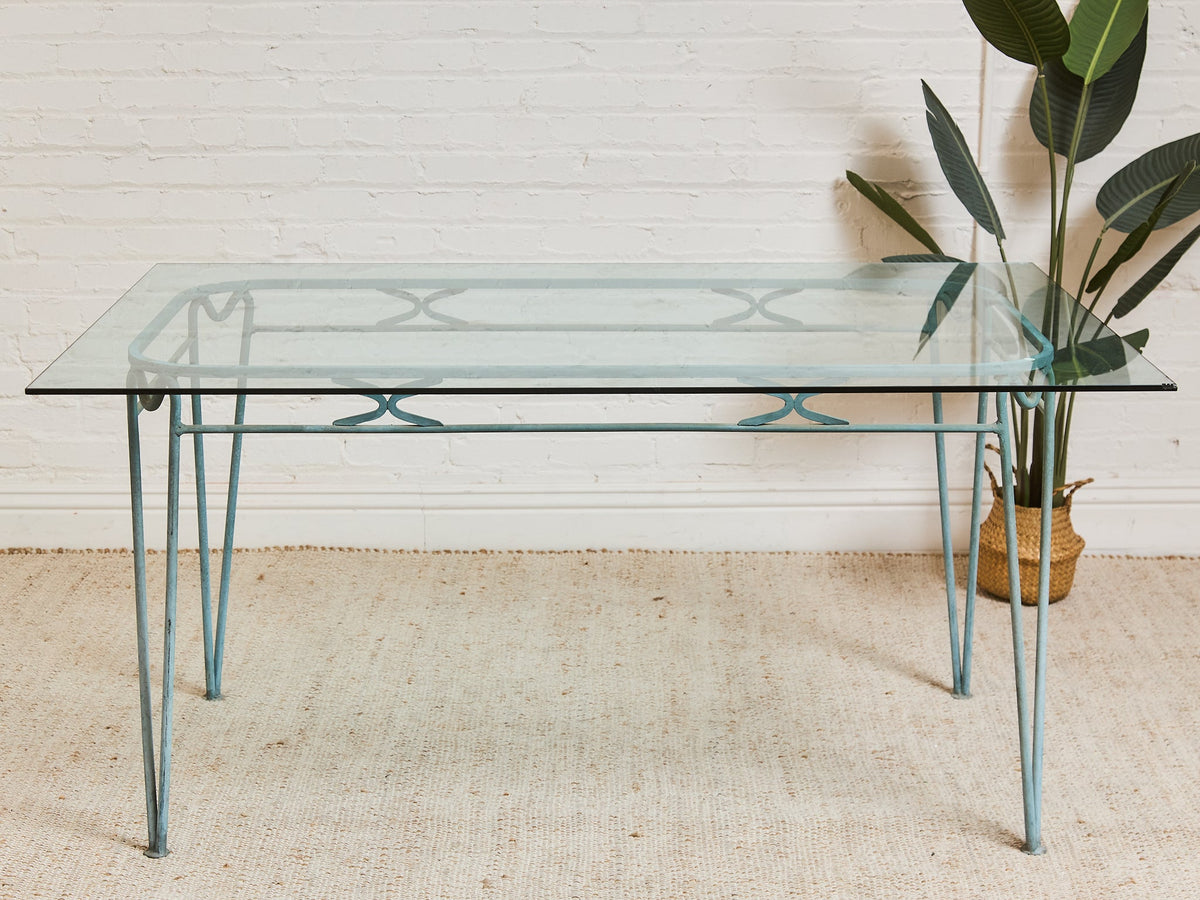 Antiqued Vintage Mid Century Patio Table