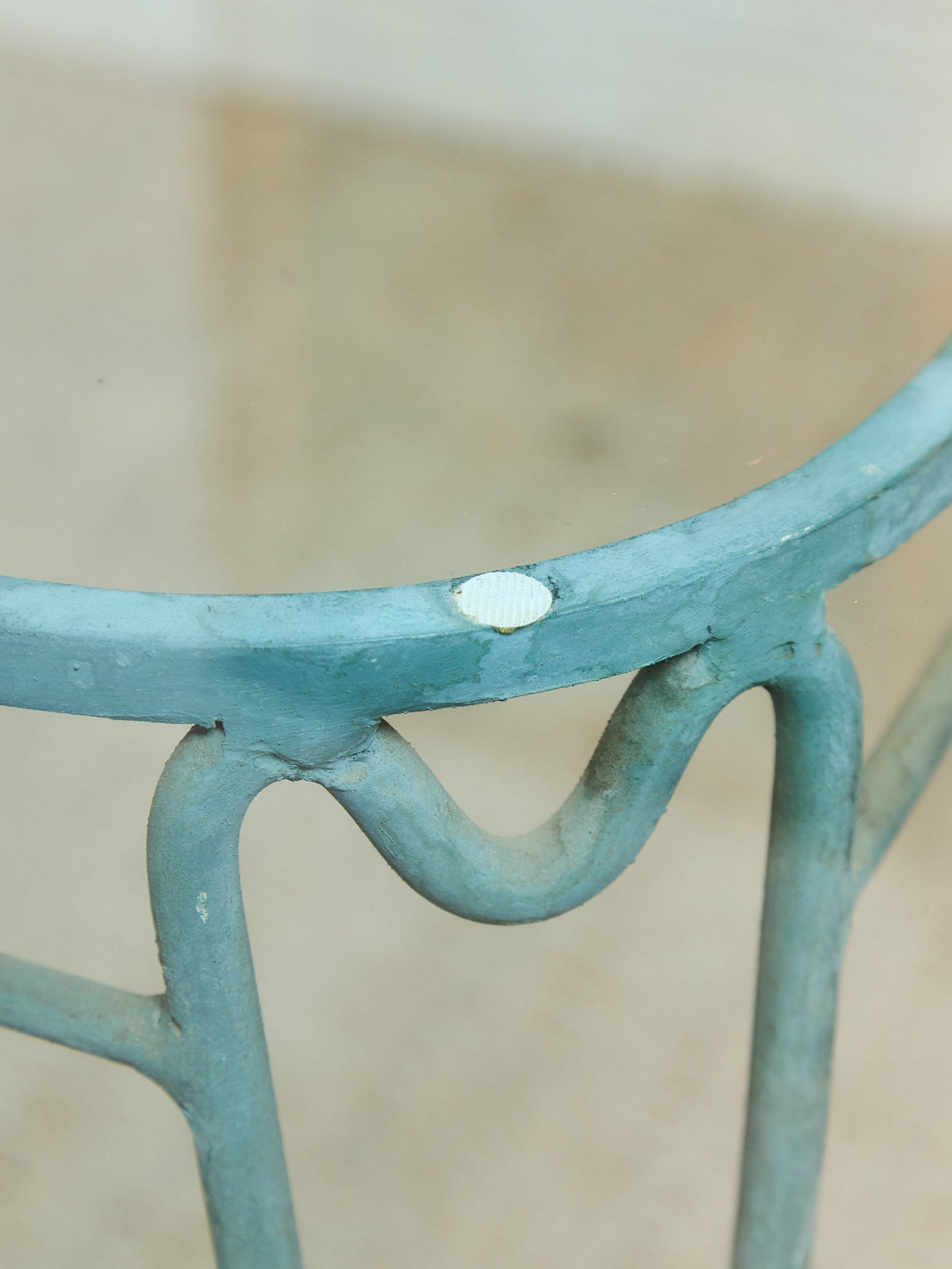 Antiqued Vintage Mid Century Patio Table