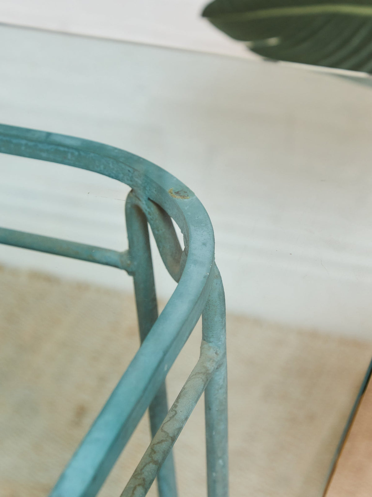 Antiqued Vintage Mid Century Patio Table