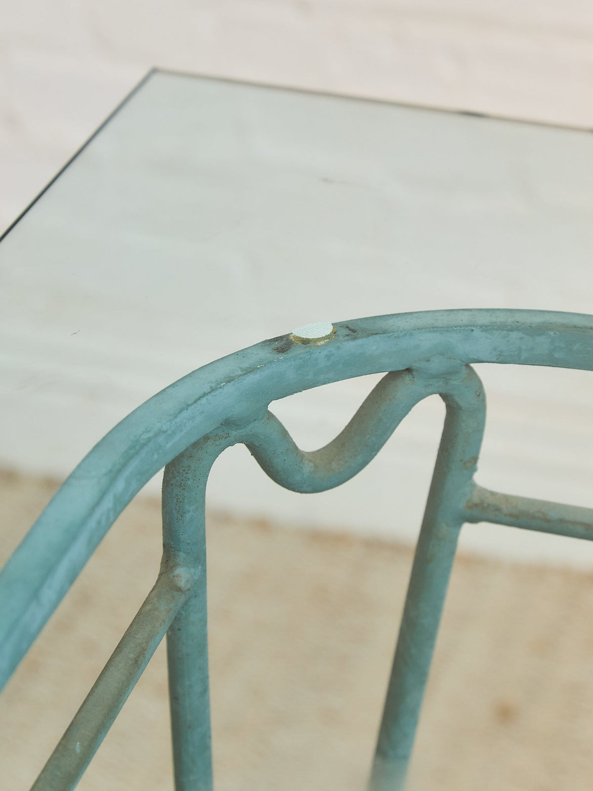 Antiqued Vintage Mid Century Patio Table