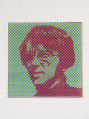 1960's Original Red and Green Woven Self Portrait by Richard Proctor
