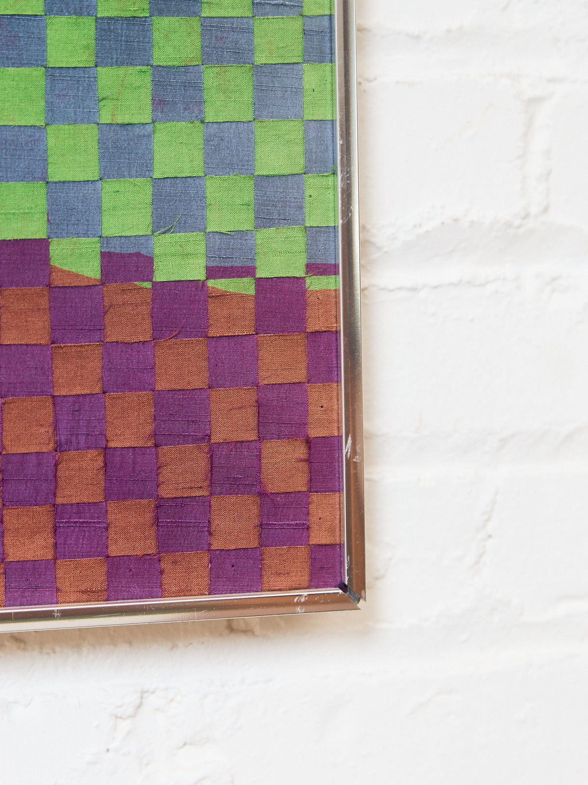 1960's Original Red and Green Woven Self Portrait by Richard Proctor