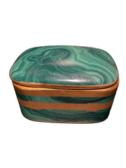 Vintage Christian Dior Faux Malachite Decorative Box