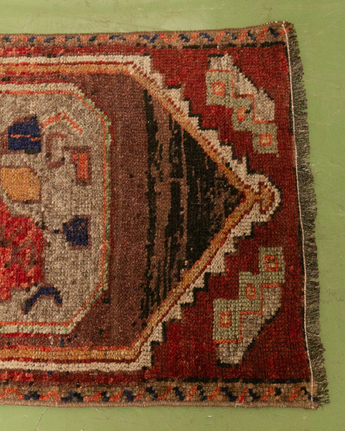 Vintage Hand-knotted Wool Rug, Circa 1950's Turkish Kars Rug
