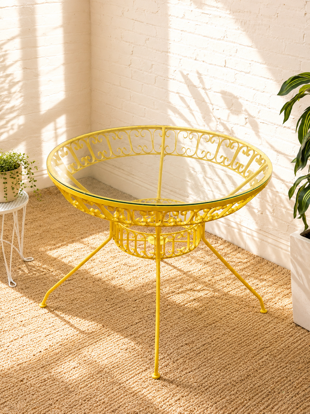 Arthur Umanoff Yellow Vintage Outdoor Table