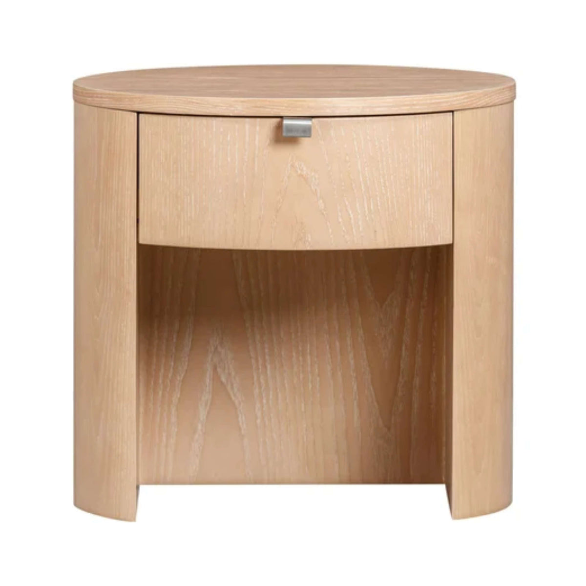 Marlow 19" Wood Round Nightstand With Drawer