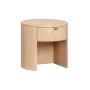 Marlow 19" Wood Round Nightstand With Drawer