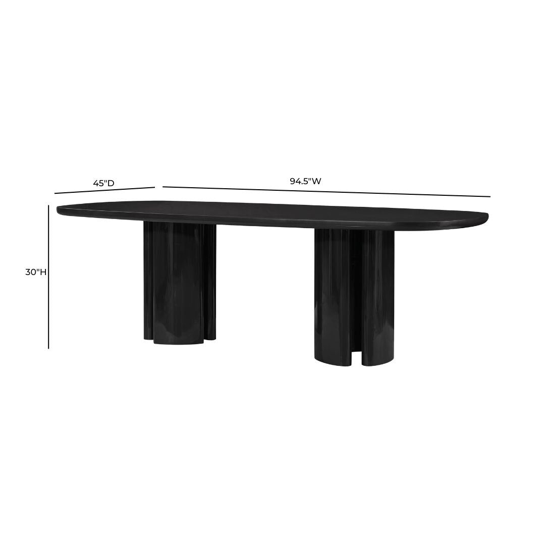 Zola 94.5" Lacquer Oval Dining Table