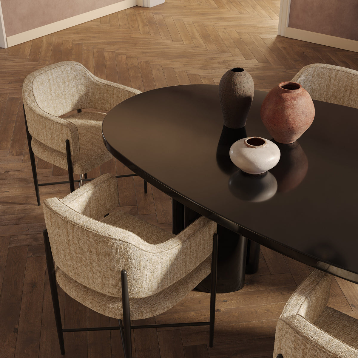 Zola 94.5" Lacquer Oval Dining Table