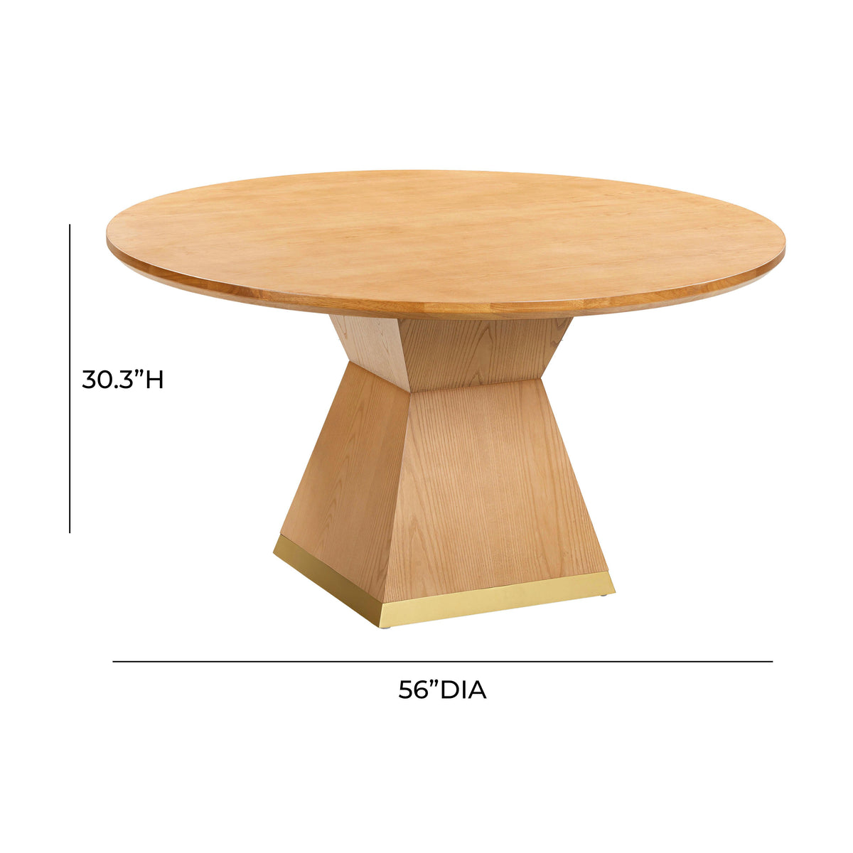 Nolan 56" Wood Round Dining Table