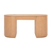 Marlow 64" Wood Executive Desk With Storage