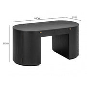 Marlow 64" Wood Executive Desk With Storage