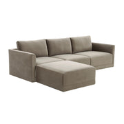 Willow 4-Piece Performance Velvet Modular Sectional