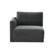 Willow Performance Velvet Modular LAF End Armchair