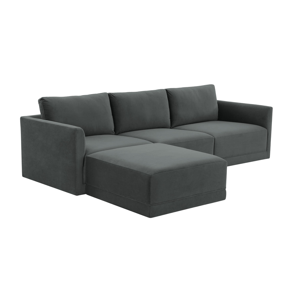 Willow 4-Piece Performance Velvet Modular Sectional