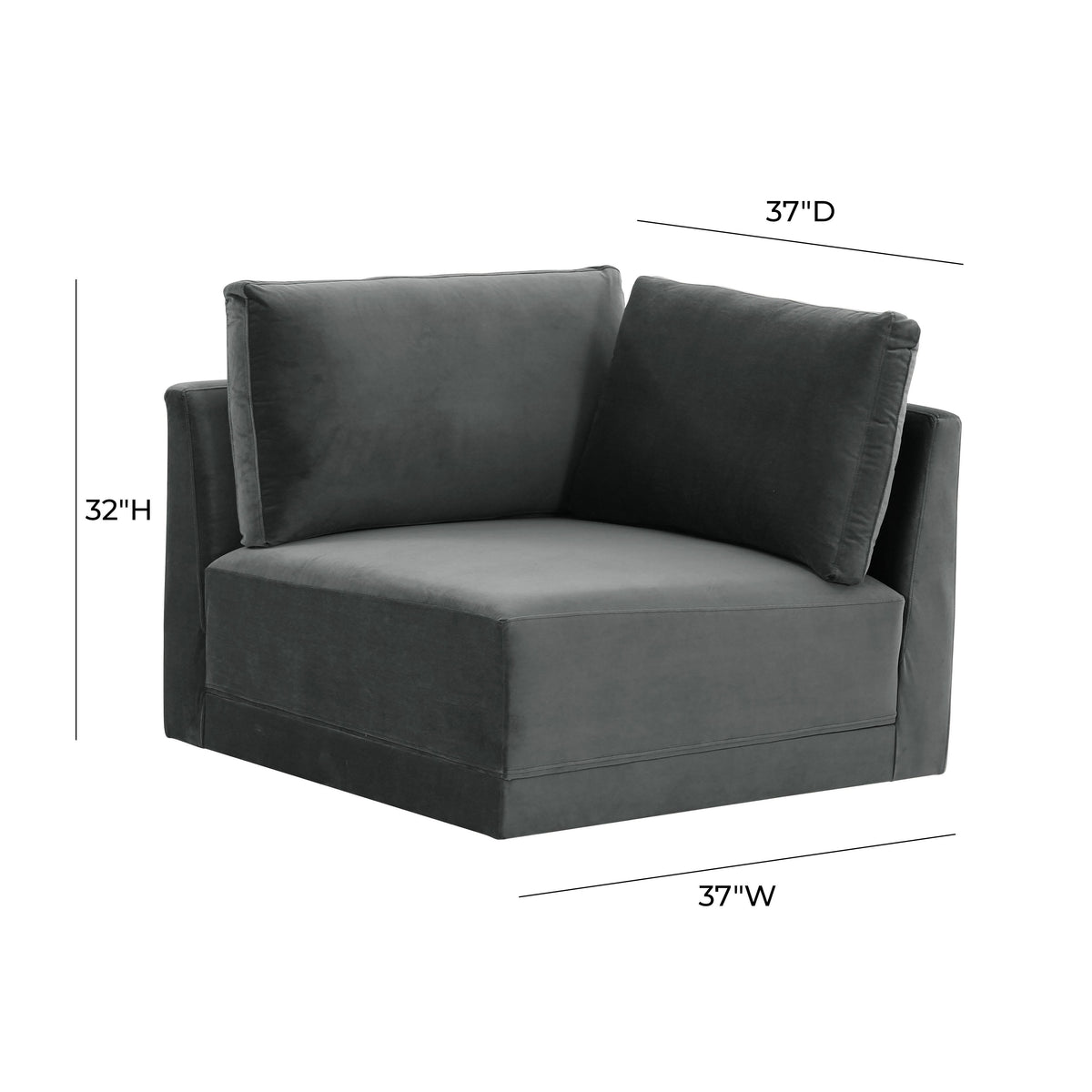 Willow Performance Velvet Modular Corner Chair
