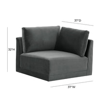 Willow Performance Velvet Modular Corner Chair