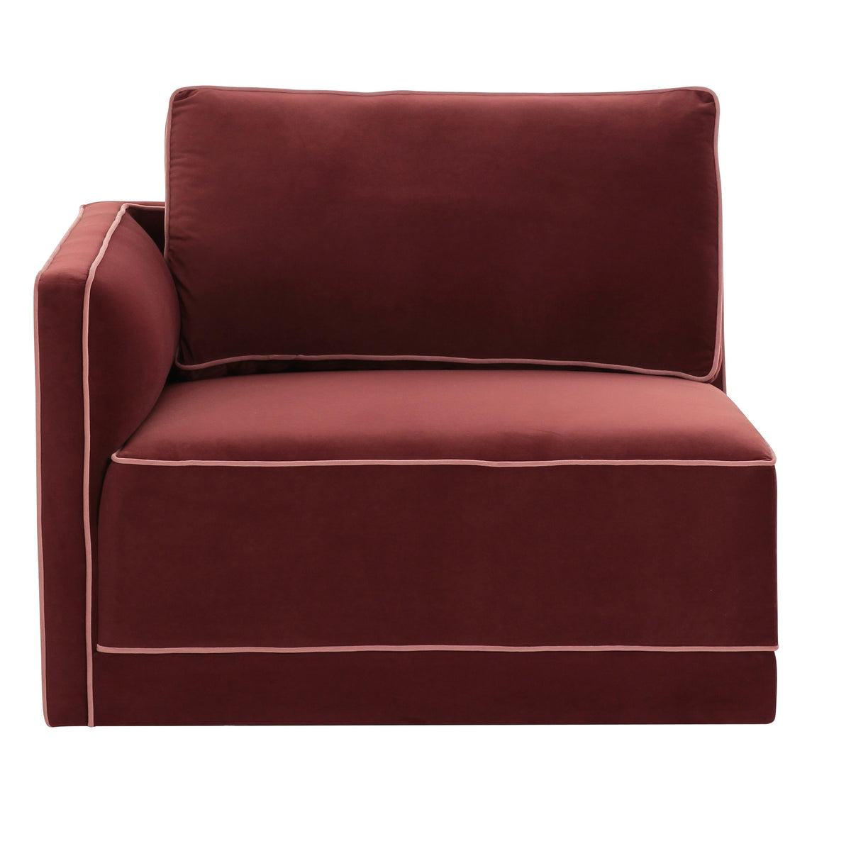 Willow Performance Velvet Modular LAF End Armchair