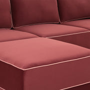 Willow 5-Piece Performance Velvet Modular Left Facing Sectional