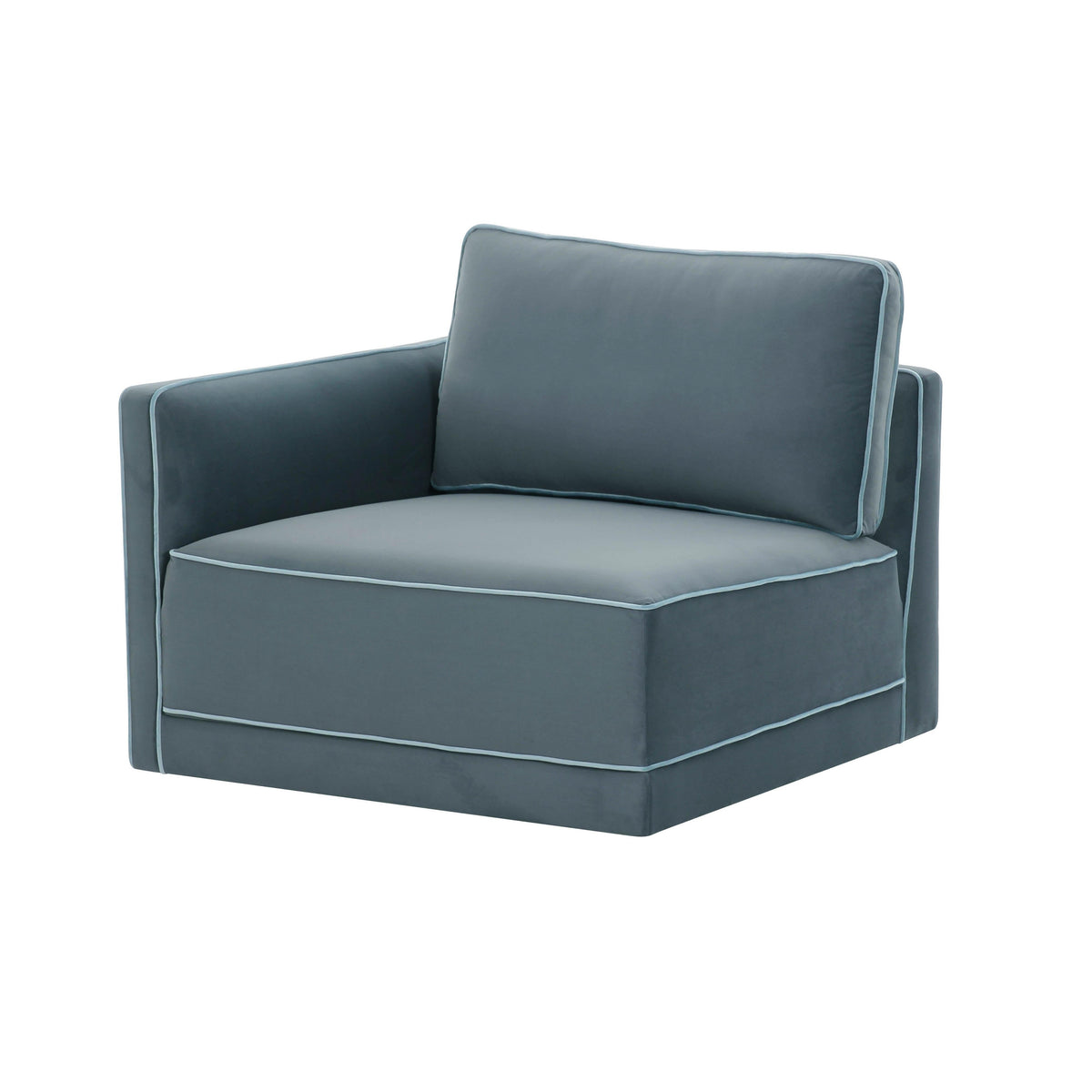 Willow Performance Velvet Modular LAF End Armchair