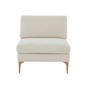 Serena Performance Velvet Modular Armless Chair