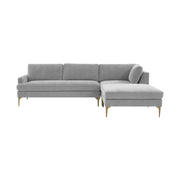Serena 3-Piece Performance Velvet Chaise Sectional
