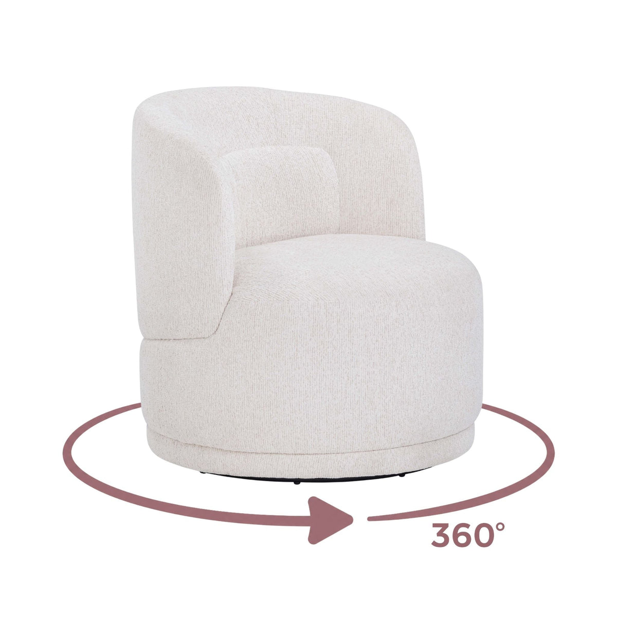 Massa Textured Performance Fabric Swivel Accent Chair
