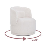 Massa Textured Performance Fabric Swivel Accent Chair