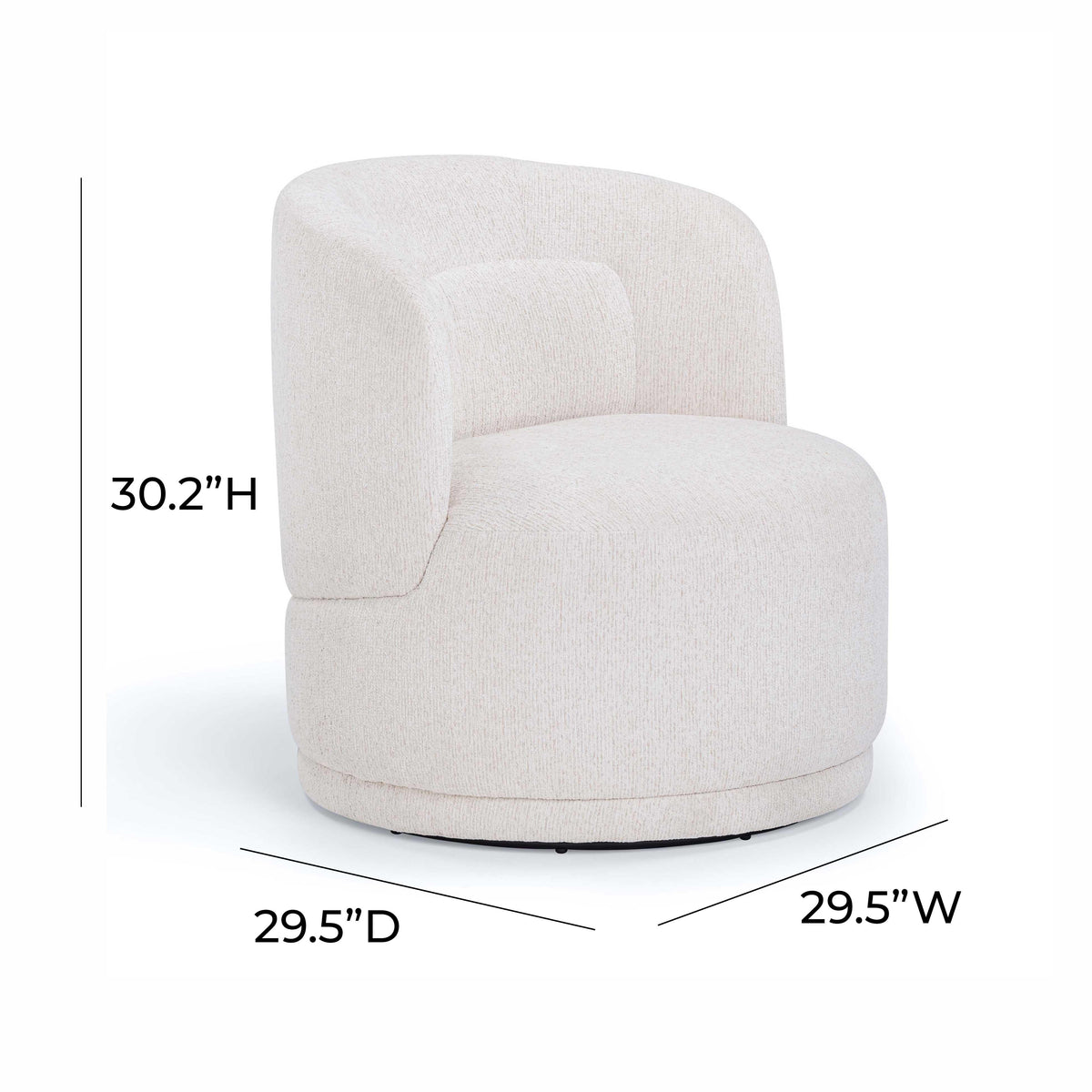 Massa Textured Performance Fabric Swivel Accent Chair
