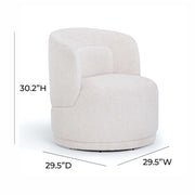 Massa Textured Performance Fabric Swivel Accent Chair