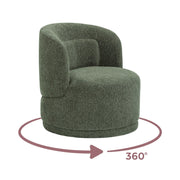 Massa Textured Performance Fabric Swivel Accent Chair