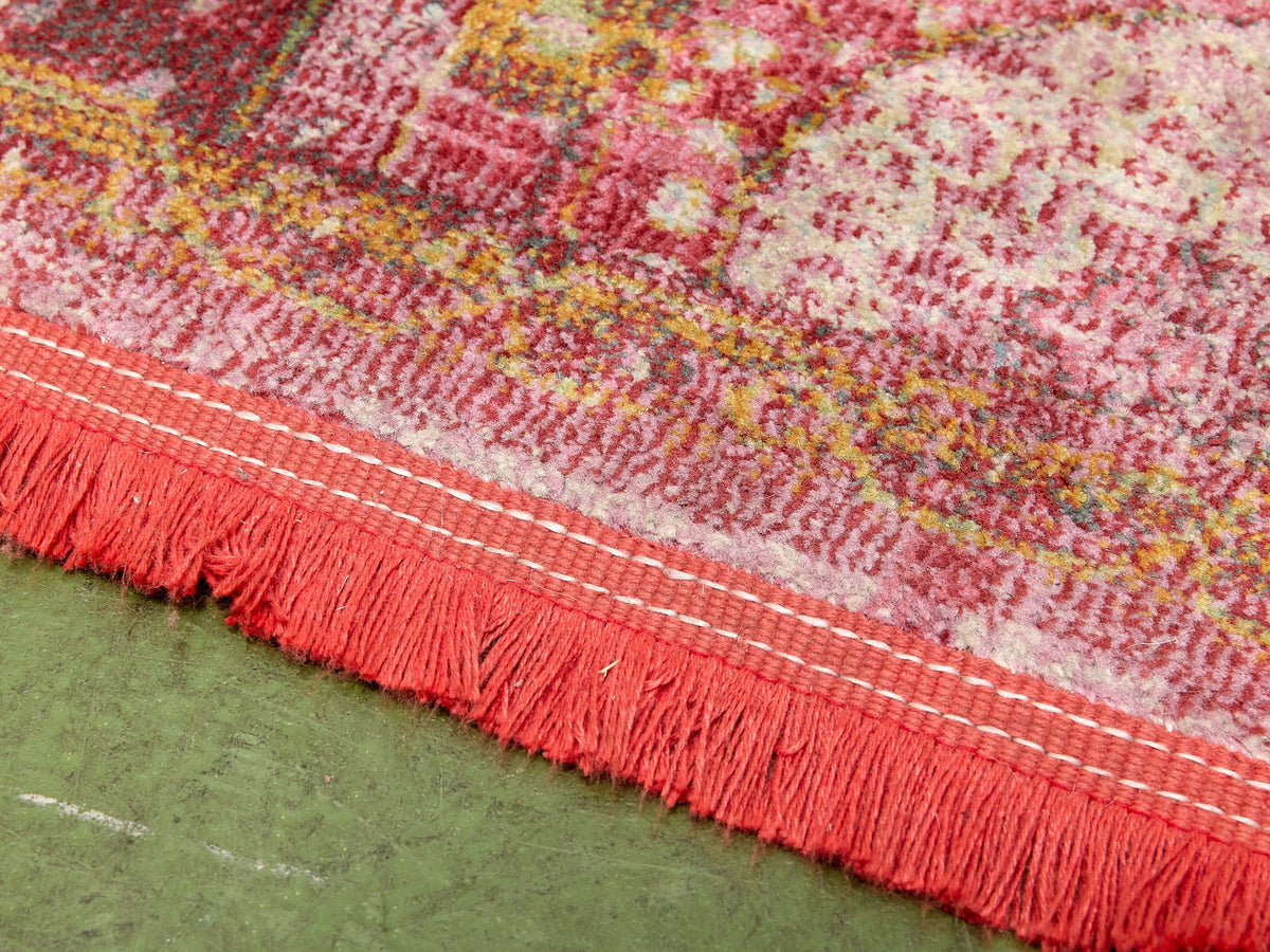 Vintage Persian Style Distressed Red Area Rug