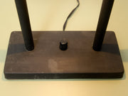Vintage Postmodern Cobalt Blue and Black Double-Arm Desk Lamp