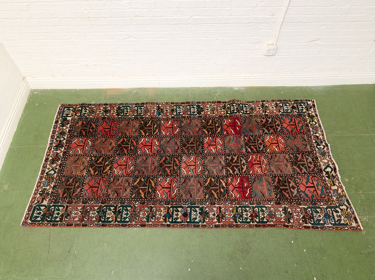 Vintage Geometric Panel Pattern Area Rug