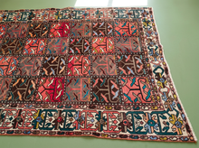 Vintage Geometric Panel Pattern Area Rug
