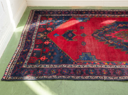 Vintage Red Geometric Medallion Area Rug