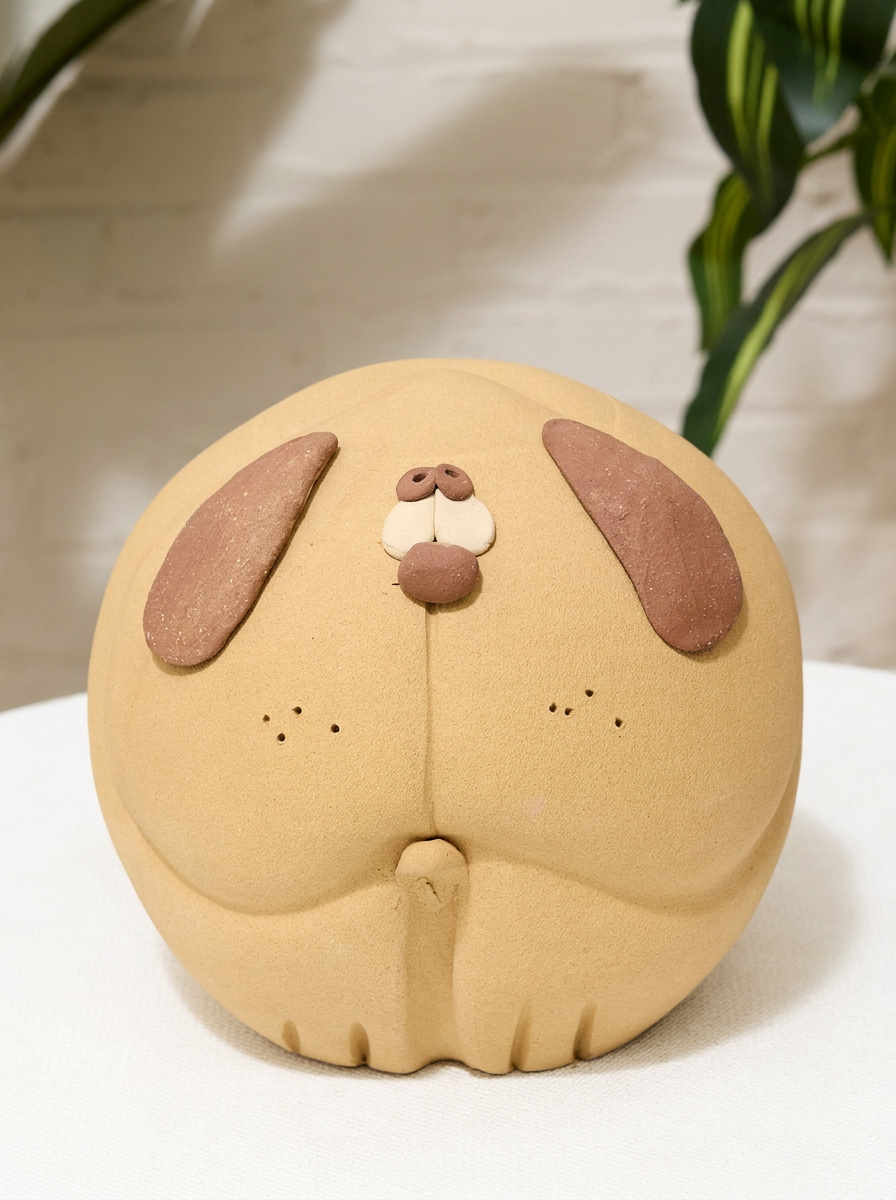 Vintage Handmade Dog Piggy Bank