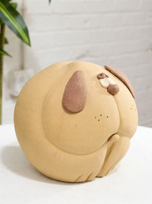Vintage Handmade Dog Piggy Bank