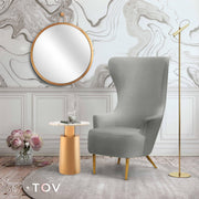 Julia Performance Velvet Wingback Accent Chair by Inspire Me! Home Decor