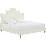 Serenity Cream Performance Velvet Bed