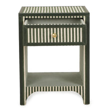 Kora 18" Cotton Jute 1-Drawer Contract-Grade Nightstand