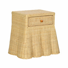 Pentra 25" Natural Rattan Nightstand With Drawer