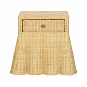 Pentra 25" Natural Rattan Nightstand With Drawer
