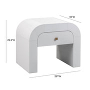 Hump 26" Arched Nightstand With Drawer