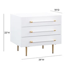 Trident 28" 3-Drawer Nightstand