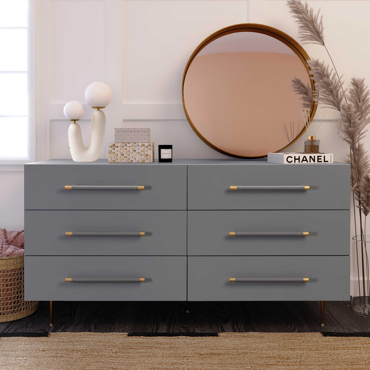 Trident 62" 6-Drawer Dresser